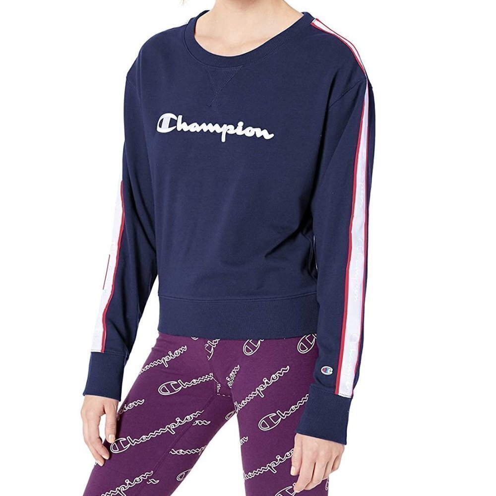 Champion Sweatshirt L Heritage Crew Neck Logo tape‎